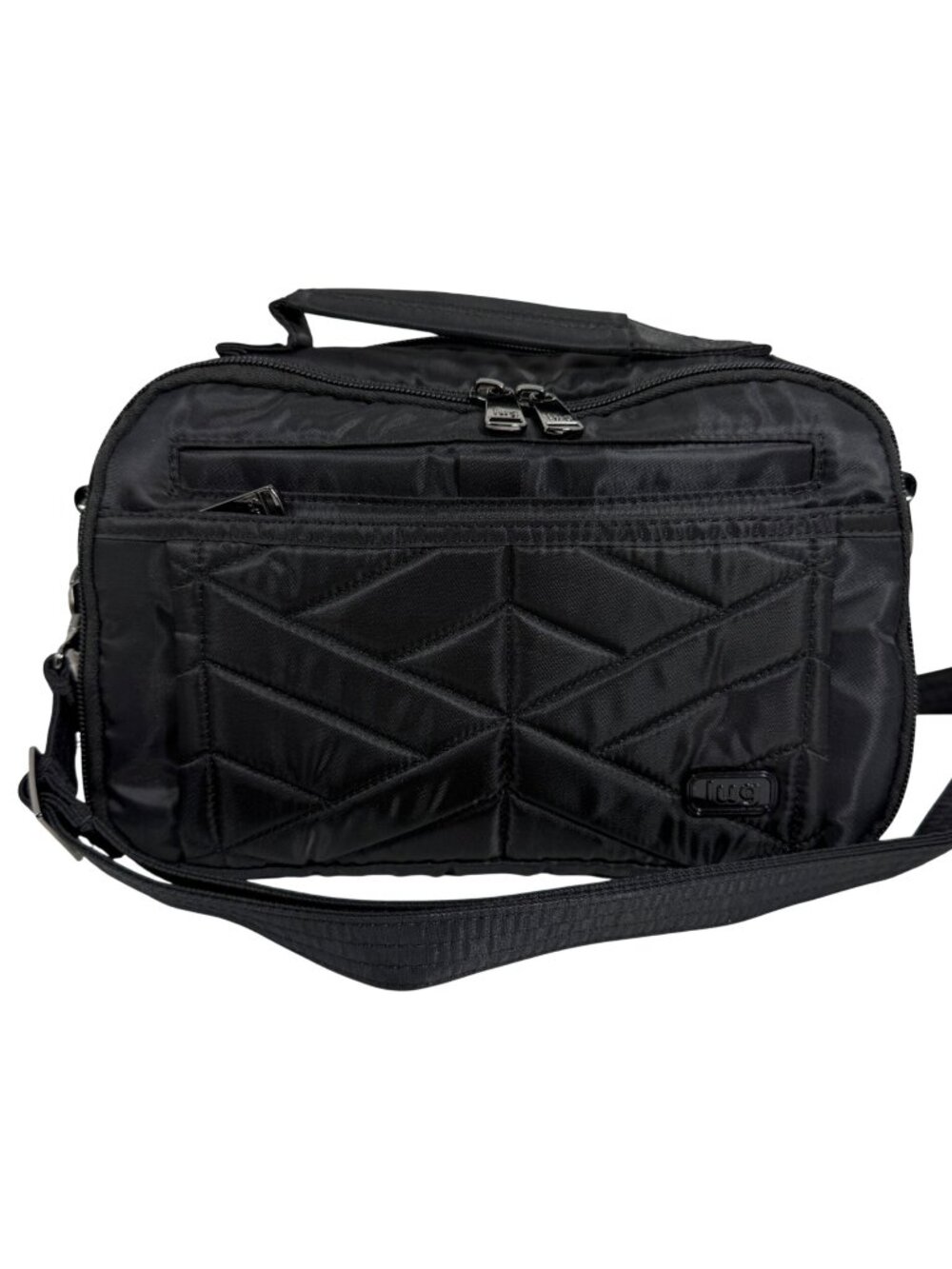 NWOT Lug Scoop Quilted Crossbody Bag With Adjustable Strap Black